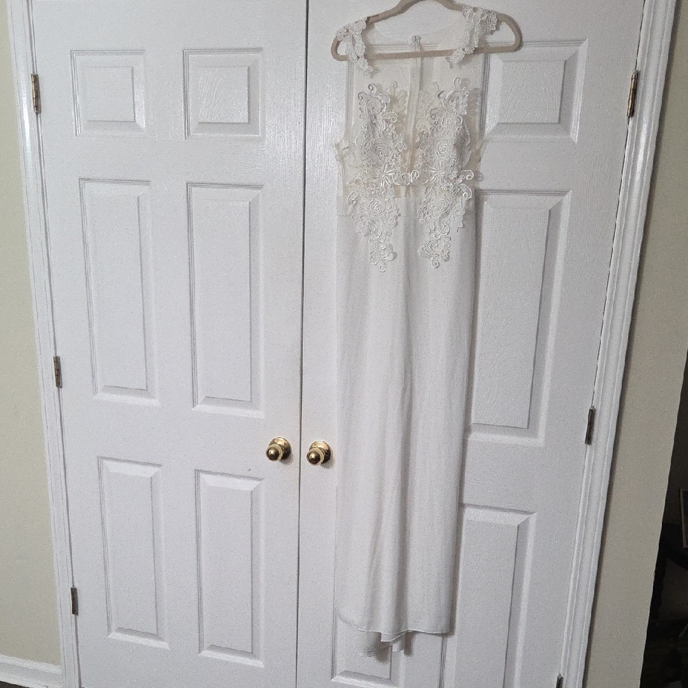 Elegant White Lace Gown
